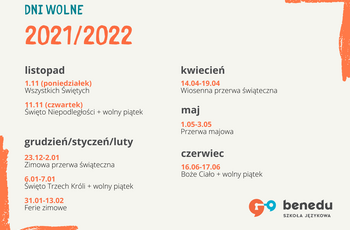 Kalendarium 2021/2022